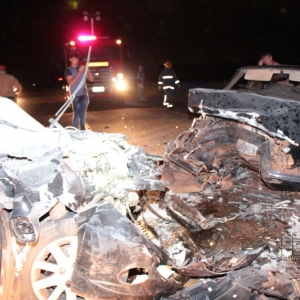 O grave acidente resultou em cinco vítimas. (Foto:Portal Nova Santa Rosa)