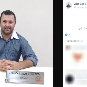 Elton de Alexandre Aguiar Matta (PV) morreu ao ser baleado na BR-376, em Palmeira (Foto: Reprodução Facebook)