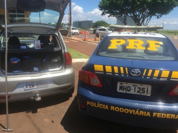 Grande quantidade de produtos eletrônicos. (Foto: PRF)