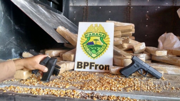 A apreensão foi na manhã de hoje (06). Foto: BPFRON)