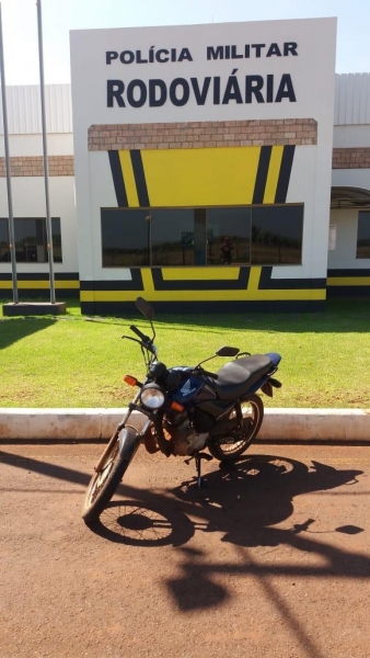 A motocicleta foi para o pátio da PRE. (Foto: PRE)