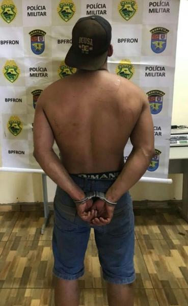 O indivíduo era um dos sete fugitivos da cadeia de Palotina. (Foto: Assessoria)