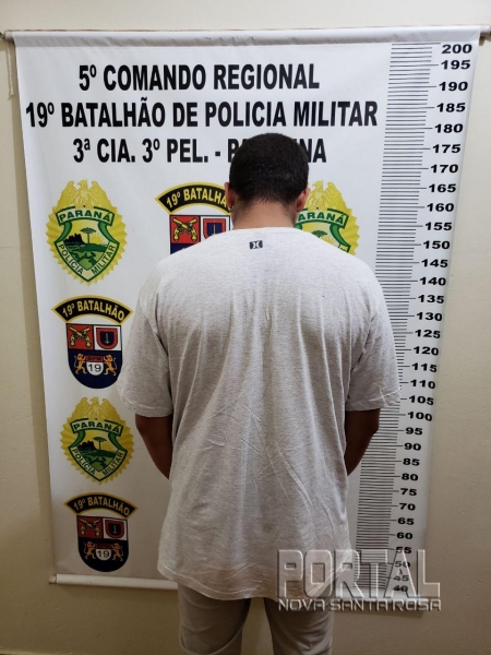 O rapaz foi detido. (Foto: PM)