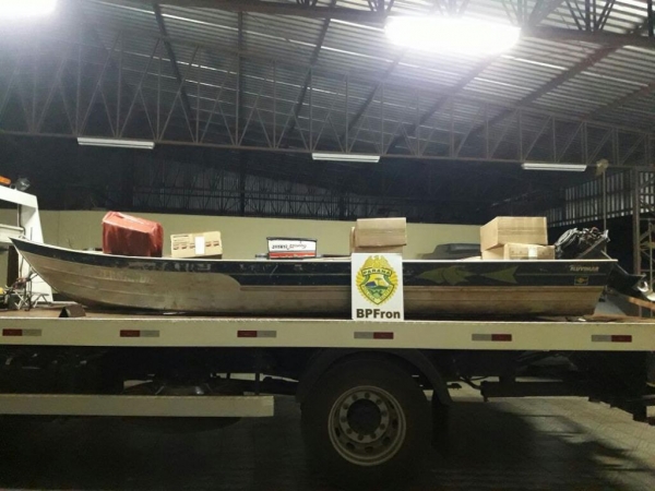 O material apreendido foi encaminhado a Receita Federal. (Fotos: Assessoria)