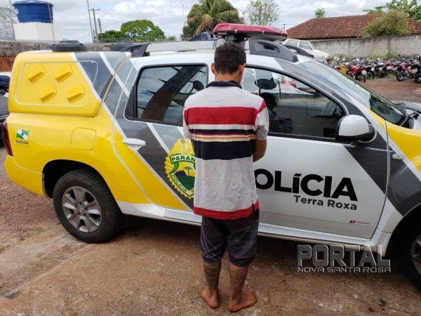 Jeferson Cardozo da Silva foragido  foi capturado. (Foto:PM)