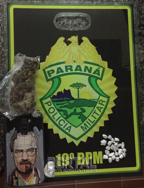 O rapaz confessou ser traficantes de drogas.(Foto:PM)