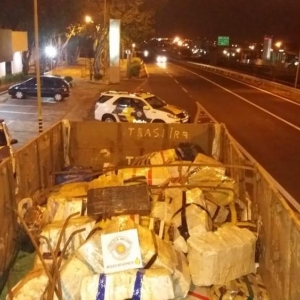 Motorista teria pego a droga em Ponta Porã (MS) (Foto: Polícia Rodoviária)
