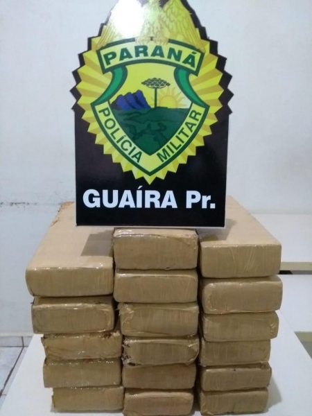 A droga totalizou 18,400 Kg . (Foto: PM)