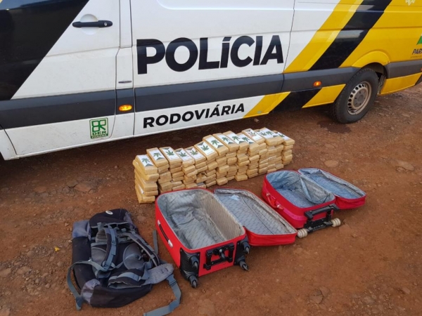 Após pesagem a droga contabilizou 88 Kg. (Fotos: PRE)