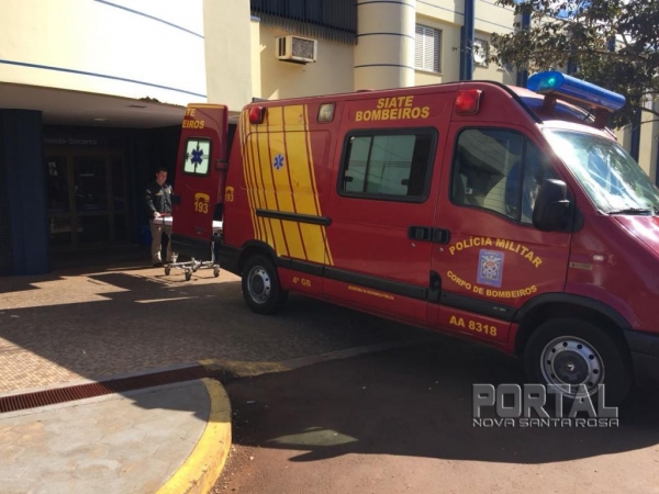 O jovem foi socorrido e encaminhado para atendimento no Hospital Rondon.(Foto: Marcio Cerny)