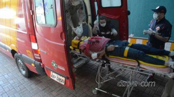 Paulo José Eger teve ferimentos graves e foi encaminhado para o Hospital Bom Jesus com risco de morte. (Foto: Bogoni)