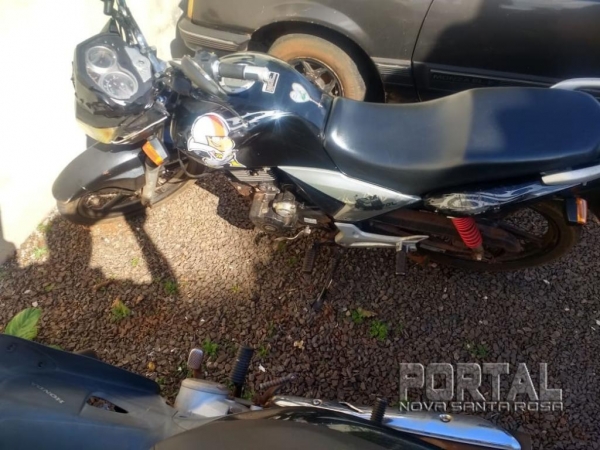 Moto apreendida pela PM. (Foto: PM)