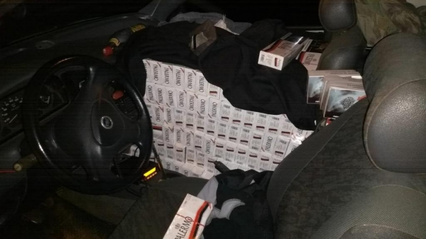 Cigarros apreendidos. (Foto: BPFron)