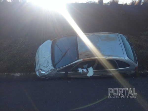 O acidente aconteceu nesta manhã. (Fotos: PRF)
