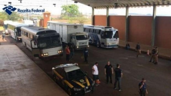 A ação foi realizada no posto fiscal Bom Jesus da rodovia BR 277. (Foto: Receita Federal)