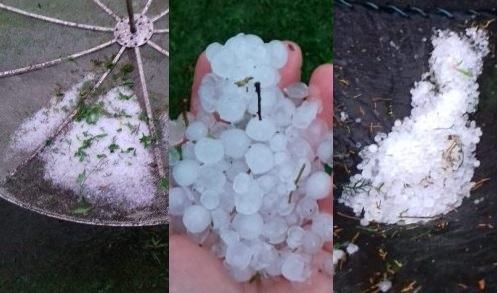 A intensidade permitiu com que houvesse acúmulo de pedras de gelo em diversos pontos,(Fotos: Anderson Morais)
