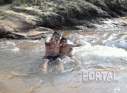 O pai, Leandro Padilha Lopes, 34 anos, tentou resgatar o filho, mas acabou se afogando também. (Foto: Umuarama News)
