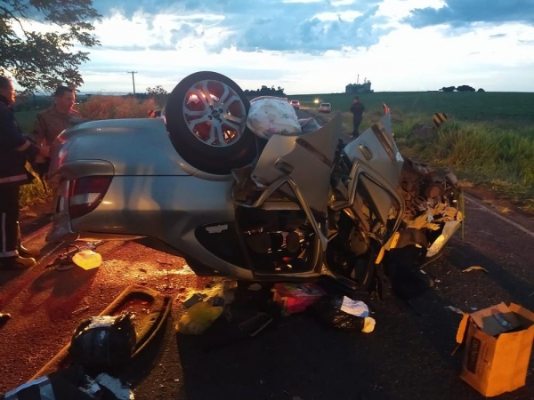 Uma mulher morreu em capotamento na PR-537 — Foto: PRE/Divulgação