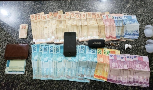 Dinheiro de origem duvidosa foi apreendido. (Foto: Portal Palotina)