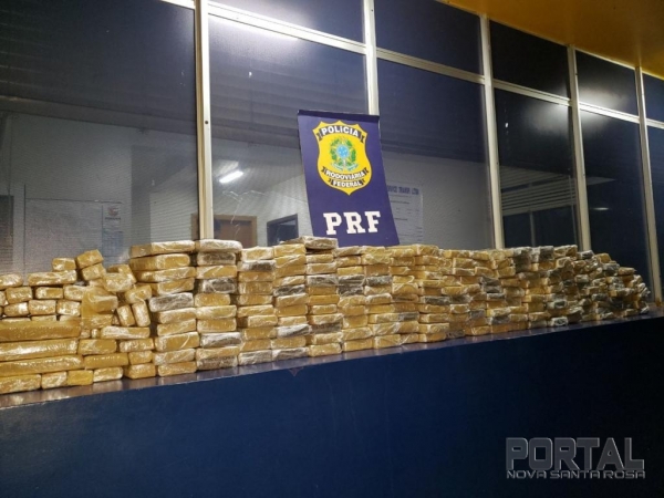 A droga seria levada para o Rio Grande do Sul. (Fotos: PRF)