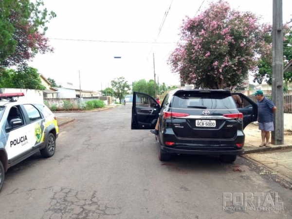A caminhonete foi recuperada na manhã de hoje. (Fotos: Portal Nova Santa Rosa)
