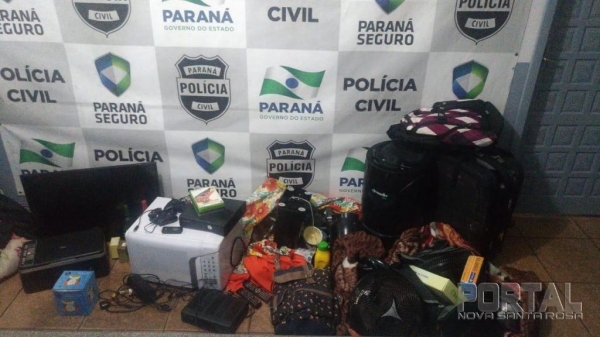 Objetos recuperado pela PM. (Foto: PM)