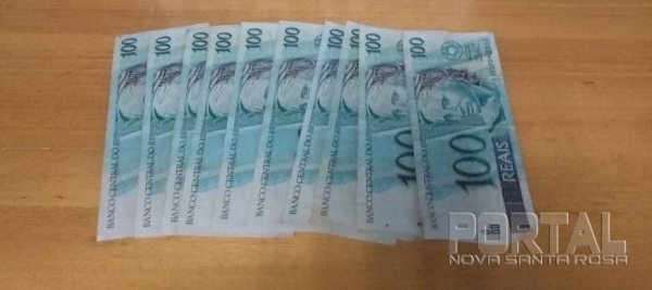 Nota apreendidas pela polícia. (Foto: BPFron)