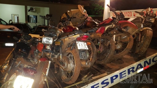 Motos recuperadas. (Foto: Portal Nova Santa Rosa)
