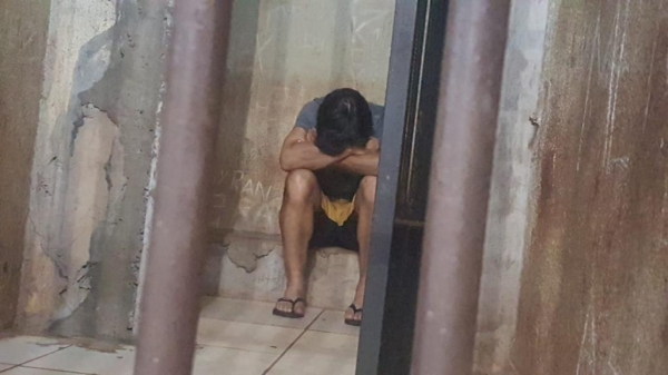 O tio foi detido pela PM. (Foto: CGN)