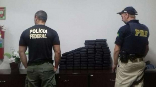 Após ser pesada a droga contabilizou 67,545 quilos. (Foto: reprodução)