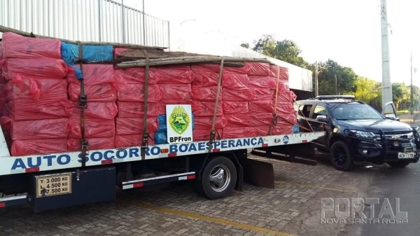Foram apreendidos 10.500 pacotes. (Fotos: BPFron)