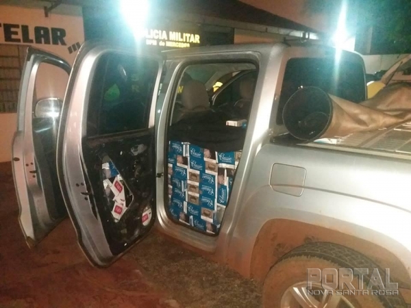 O veículo estava com alerta de furto em Assis. (Foto: PM)