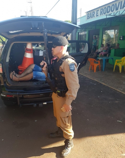 O preso  foi encaminhado para as providências legais de praxe.. (Foto: BPFron)