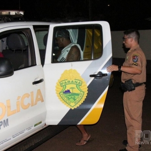 O agressor foi preso. (Fotos: Portal Nova Santa Rosa)