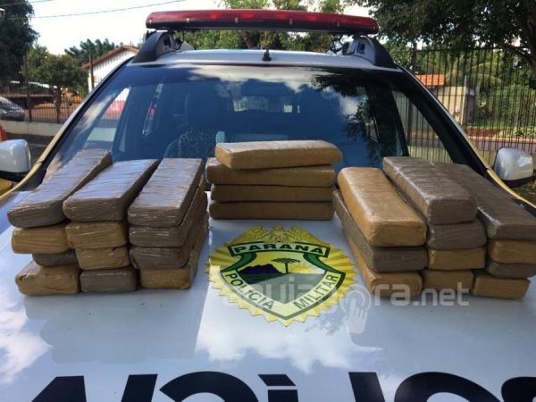A droga totalizou 18,310 kg e estava divida em 27 tabletes (Foto: Cristine Kempp/AquiAgora.net )