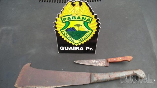 Armas do crime apreendidas pela PM. (Foto: Divulgação)