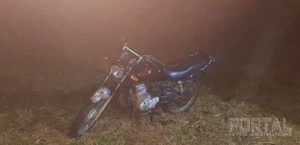 Momento em que a moto foi localizada. (Foto: Colaborador)