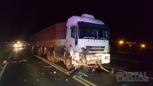 Segundo relatos da equipe da PRF (Polícia Rodoviária Federal), os dois jovens são de Santa Tereza do Oeste.(Foto: CGN)