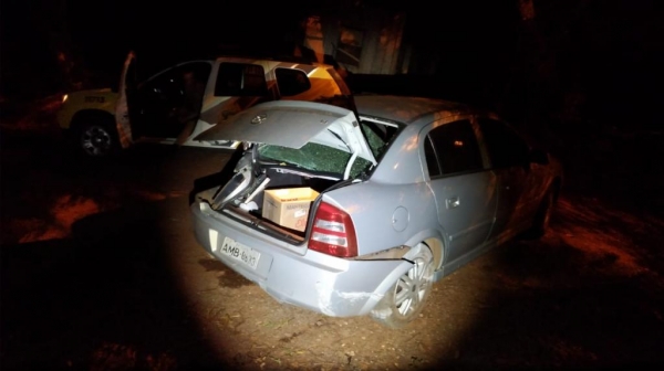 Astra recuperado pela PM. (Fotos: Divulgação/Portal Nova Santa Rosa)