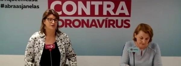 Dra Marion e Dra Marcia em entrevista coletiva na manhã desta segunda-feira