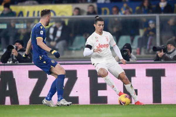 Cristiano Ronaldo em campo pela Juventus. – Foto: Reprodução/Instagram