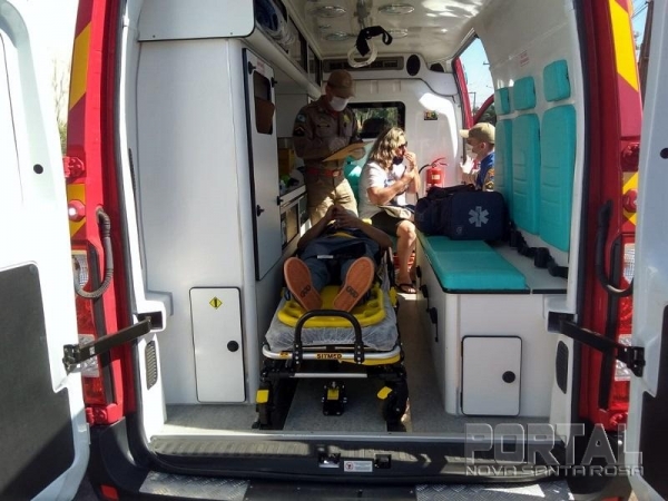 O jovem foi encaminhado a UPA. (Fotos: Bogoni/Radar B.O./Portal Nova Santa Rosa)