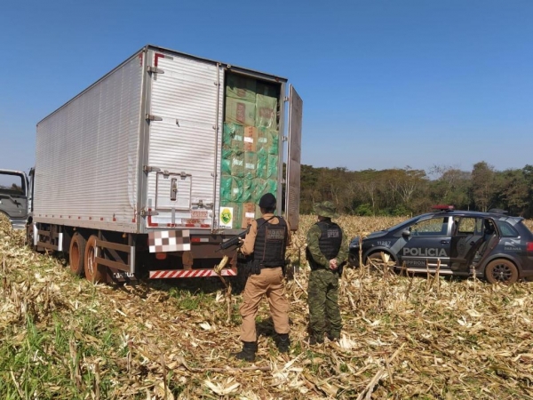 A apreensão foi no interior de Guaíra. (Foto: BPFron)