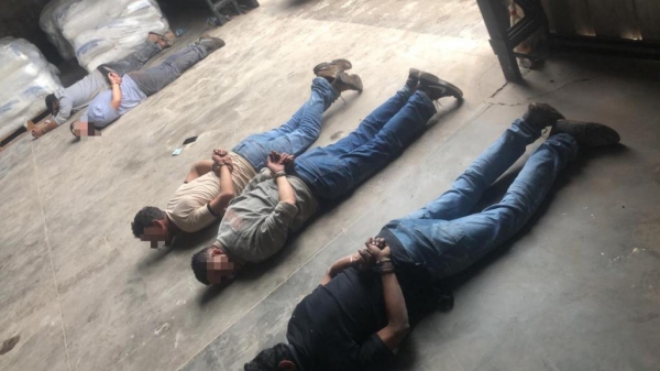 Os seis homens presos em flagrante foram encaminhados à Polícia Federal. (Fotos: Divulgação/Polícia Federal