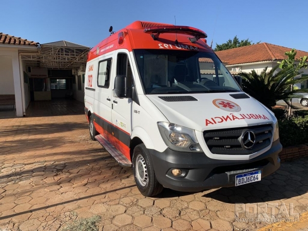Ambulância do Samu em Nova Santa Rosa. (Foto: Portal Nova Santa Rosa)