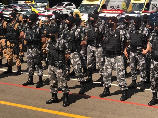 Mais de 17 mil policiais participaram da operação — Foto: SESP/Divulgação