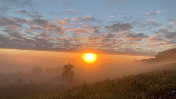 Serafina Corrêa amanheceu com bastante frio nesta sexta — Foto: Michel Alban/arquivo pessoal