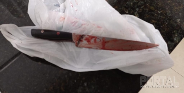 A faca do crime foi apreendida. (Foto: Arquivo Pessoal/Divulgação)