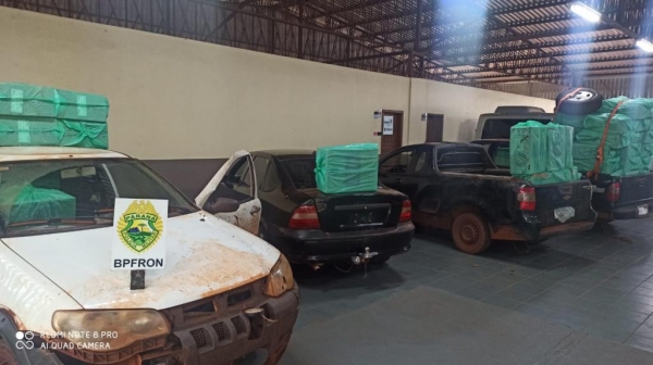 Estima-se um prejuízo de R$ 450.000,00 aos criminosos.(Fotos: BPFron)