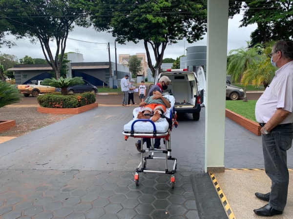 Ontem o menino foi encaminhado para Marechal Rondon realizar exames de raio x. (Foto: Portal Nova Santa Rosa)